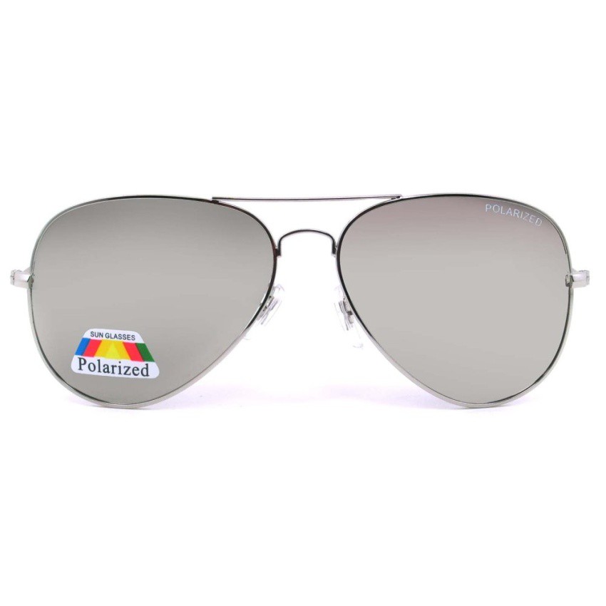 polarized-แว่นกันแดด-แฟชั่น-รุ่น-3026-สีเงินเลนล์ปรอทเงิน-เลนส์โพลาไรซ์