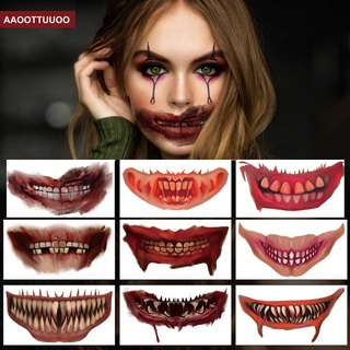 2 ชิ้น ฮาโลวีน ปากสัก ปาร์ตี้ น่ากลัว ลิป DIY ตกแต่ง