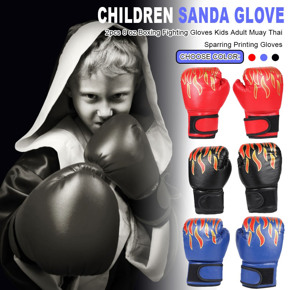 ภาพหน้าปกสินค้าส่งด่วนทั่วไทย นวมชกมวยเด็ก นวมชกมวย นวมมวยไทย  Kids Boxing Gloves Muaythai ถุงมือมวย 1 คู่ จากร้าน ovtravl บน Shopee