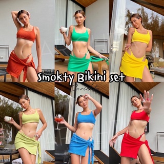 carichta 🔥 Smokty Bikini Set บิกินี 3 ชิ้น (แถมถุงซิปล็อคฟรี‼️) ชุดว่ายน้ำ เซ็กซี่ ชุดบิกีนี บิกินี่