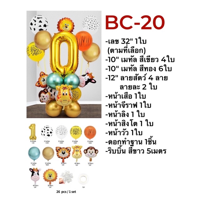 ส่งไว-ตรงปก-ชุดลูกโป่งตัวเลข-ลูกโป่งฟอยล์วันเกิด-bc