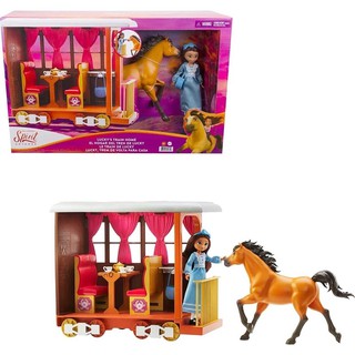 Mattel Spirit Untamed Luckys Train Home สปิริต เซตตุ๊กตาบ้านรถไฟ ของลักกี้