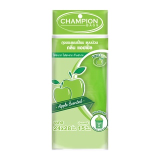 Chaixing Home ถุงขยะแชมเปี้ยนม้วนมีเชือกผูกกลิ่นแอปเปิล CHAMPION