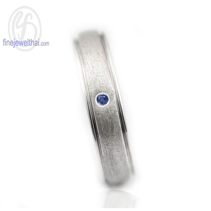 finejewelthai-แหวนไพลิน-แหวนเงิน-แหวนพลอยแท้-แหวนประจำเดือนเกิด-blue-sapphire-birthstone-silver-ring-r3014bl