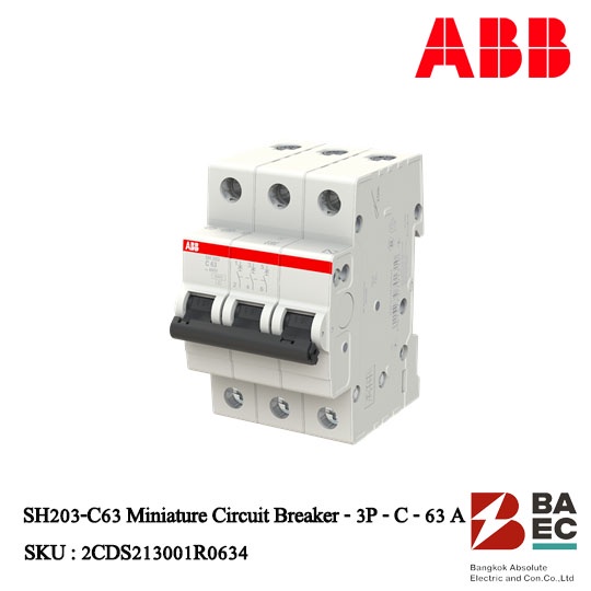 abb-sh203-c63-เซอร์กิตเบรกเกอร์-63-amp-3p-6ka