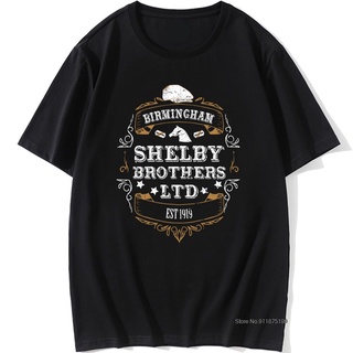 De32wew632 เสื้อยืด ผ้าฝ้าย พิมพ์ลายกราฟฟิค Peaky Blinderhelby Brothers LTD POI32SDF16715 สําหรับผู้ชาย 39;s