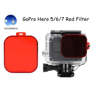 Hero Gear Diving กรองสำหรับGoPro Hero 5/6/7 การกระทำ Camera(สีแดง) Hero Gear Diving Filter for GoPro Hero 7/6/5(red)