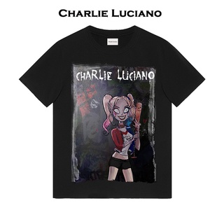 เสื้อยืด พิมพ์ลายตัวตลก Charlie Luciano แฟชั่นฤดูร้อน สําหรับผู้ชาย และผู้หญิงS-5XL