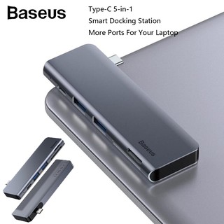 ภาพหน้าปกสินค้าbaseus harmonica five - in - one usb 3 . 0/sd/tf/pd hub อะแดปเตอร์สําหรับ  pro คอมพิวเตอร์โทรศัพท์มือถือ ซึ่งคุณอาจชอบราคาและรีวิวของสินค้านี้