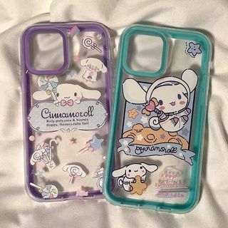 bibob | สุนัขอบเชยอวกาศ Sanrio Cinnamon dog Cinnamoroll IPhone 6P/6splus 7/8/SE 7P/8Plus X/XS Xsmax 11 11Pro 11Promax น iPhone13 12 Pro Max Apple iphonecase TPU แบบนิ่ม ลายโลโก้ดั้งเดิม สําหรับ