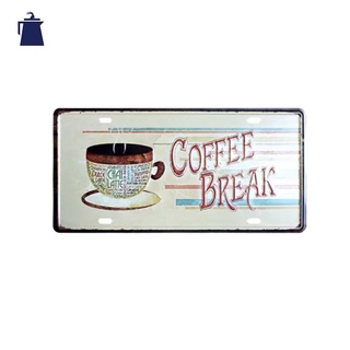 ป้ายสังกะสี Coffee break (15 x 30 cm)