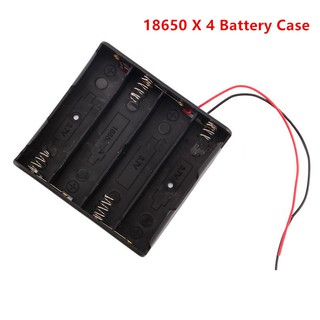 4 Slots Plastic18650 Battery Storage Box Case 4 Slot Way DIY Batteries Clip Holder Container With Wire Lead Pin