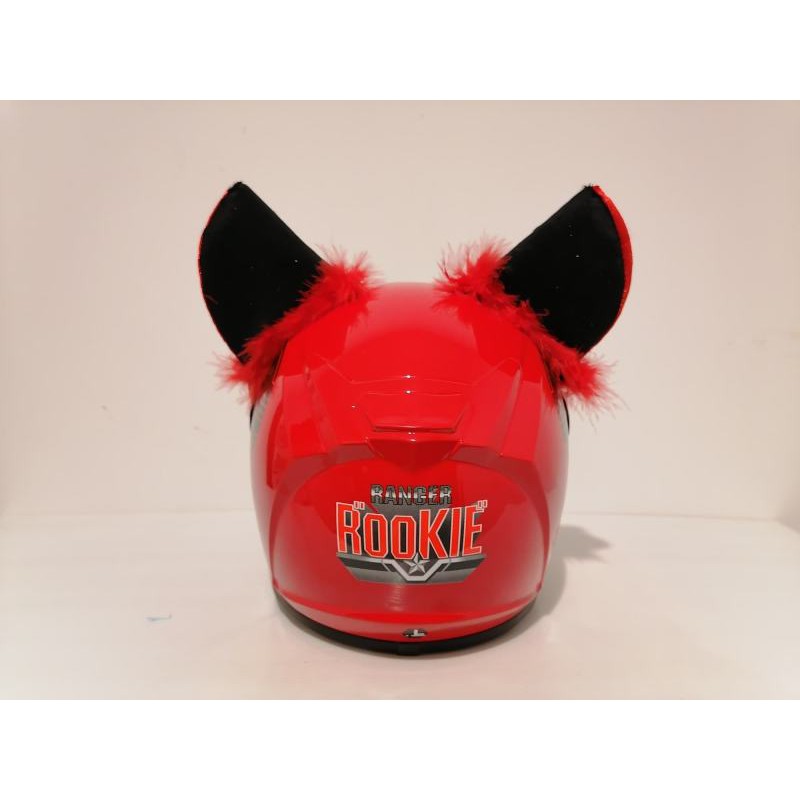 หมวกกันน็อคเด็กเต็มใบพร้อมหูแมวสีแดง-index-rokie-สีแดง-สำหรับเด็กอายุ-2-8-ปี-รอบศรีษะ-48-52-cm