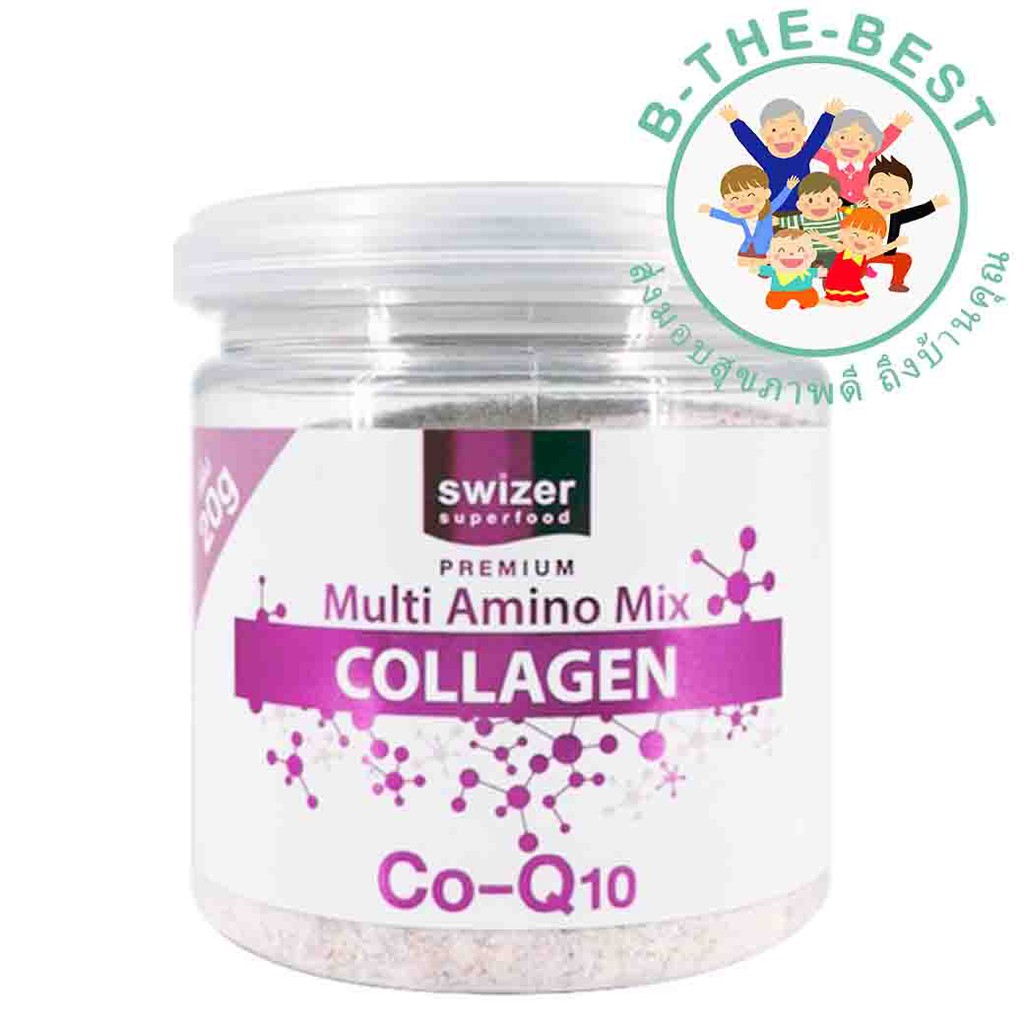 ภาพหน้าปกสินค้าSwizer Multi Amino Mix Collagen Co-Q10 (120g.) เเบบกระปุก ol00132