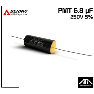 C PMT 6.8 µF 250V 5% BENNIC สีดำ c ใส่ลำโพง cเสียงแหลม คาปา เสียงแหลม ลำโพง C เสียงแหลม คอนเดนเซอร์ PMT 6.8 µF 250V 5%