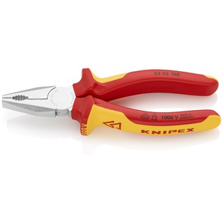 KNIPEX Combination Pliers VDE 160 mm คีมอเนกประสงค์ VDE 160 มม. รุ่น 0306160