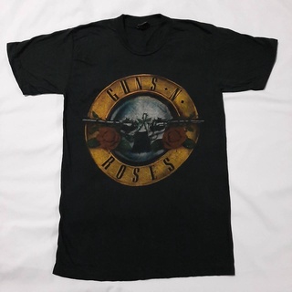 เสื้อวง Gun n Roses กันแอนด์โรส ผ้า คอตตอน 50% โพลี 50% (ผ้าบาง50/50)