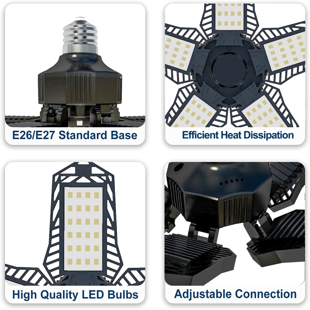 ใหม่-led-โรงรถแสงโคมไฟเพดานปรับหลอดไฟ-led-เสียรูปพับไฮเบย์แสงการประชุมเชิงปฏิบัติการประหยัดพลังงานแสงหลอดไฟ-e27-e26โคมระย้า-flowerdance