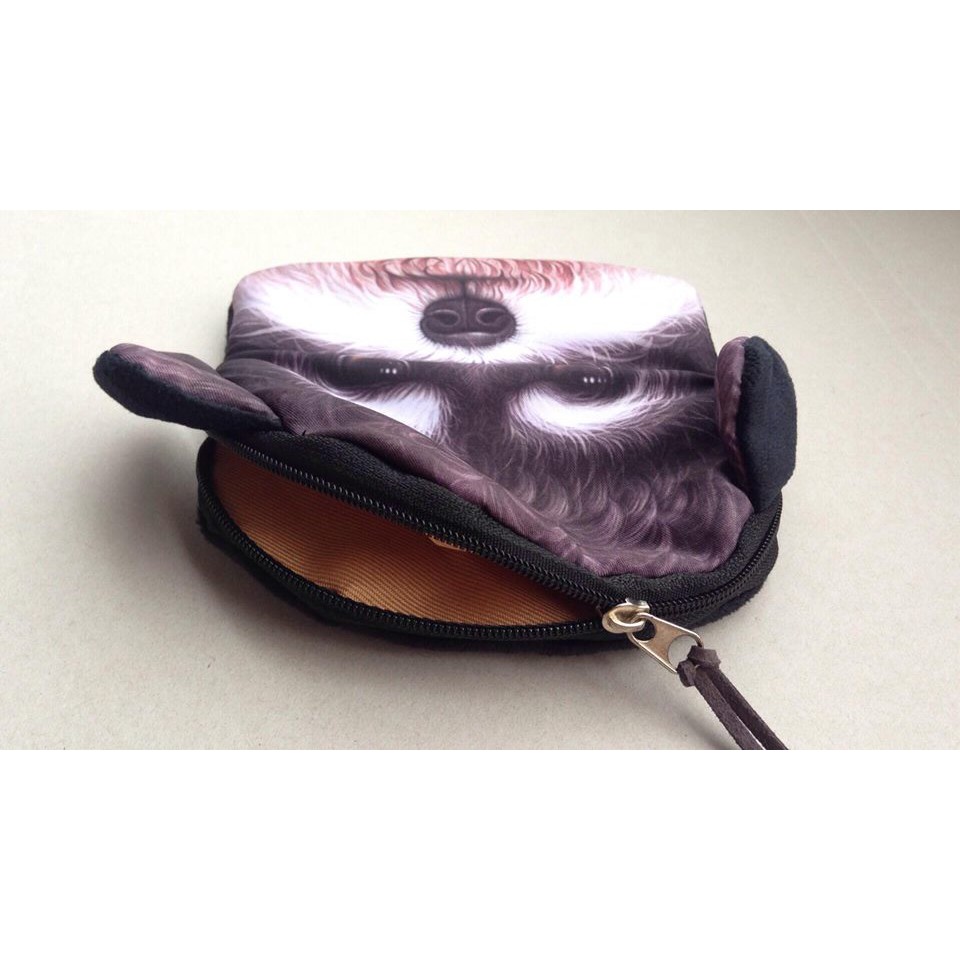 กระเป๋าใส่สตางค์ลายหน้าหมาชเนาเซอร์-schnauze-face-coin-purse-แมว-สามมิติ