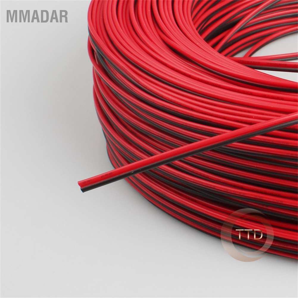 mmadar-สายเคเบิลต่อขยาย-22-เกจ-24awg-0-3-มม-2-2pin-ทองแดงบริสุทธิ์-สีแดง-และสีดํา