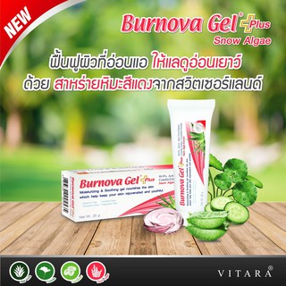 ภาพขนาดย่อของภาพหน้าปกสินค้าBurnova Gel Plus 25g./70g 3 สี เจลว่านหางจระเข้ ลดรอยสิว ผิวไหม้ เบอโนว่าเจล จากร้าน clinicya.drugstore บน Shopee ภาพที่ 4