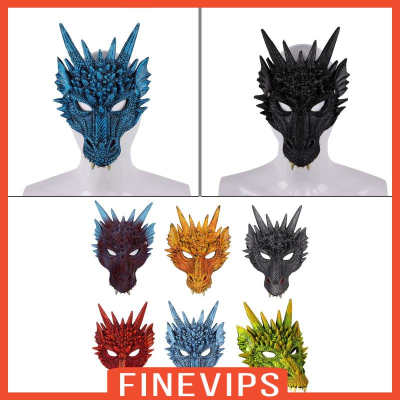 finevips-หน้ากากมังกร-แบบเต็มหัว-สีแดง-สําหรับคอสเพลย์