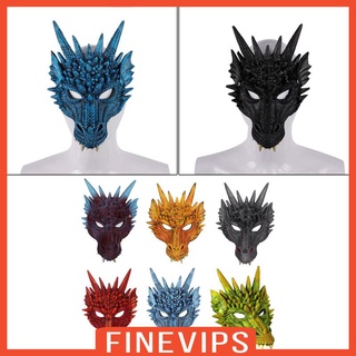 [finevips] หน้ากากมังกร แบบเต็มหัว สีแดง สําหรับคอสเพลย์