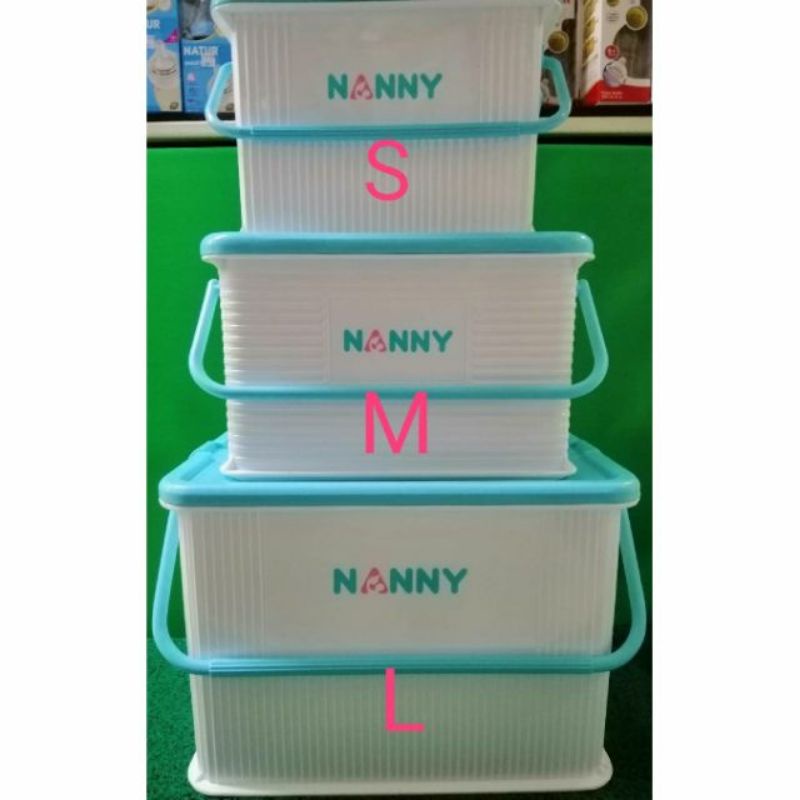 ภาพสินค้ากล่องเอนกประสงค์Nanny​( ดูขนาดให้ดีก่อนกดสั่งคะ S M L ) จากร้าน juniorkaka บน Shopee ภาพที่ 4