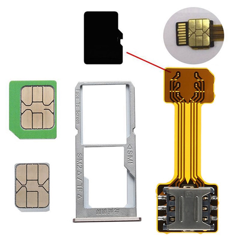 bjkangzheng-อะแดปเตอร์การ์ด-tf-nano-cato-micro-sd-extender-hybrid-sim-slot-1-ชิ้น