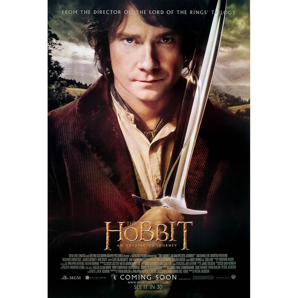 โปสเตอร์ หนัง ฮอบบิท THE HOBBIT An Unexpected Journey 2012 POSTER 24”x35” Inch Martin Freeman