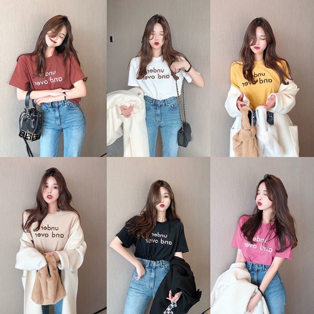 พร้อมส่ง-เสื้อยืดแขนสั้น-สไตล์เกาหลี-no-105