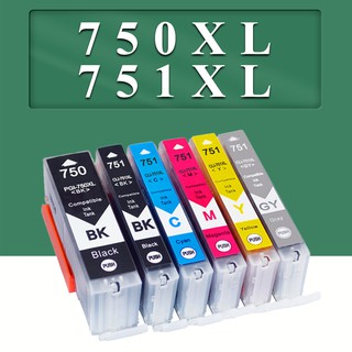 PGI 750XL CLI 751XL หมึก PGI 750 CLI 751 สีดำ PGI750XL CLI751XL ตลับหมึกสำหรับ Canon IP8770 IP7270 IX6870 IX6770 MG7570