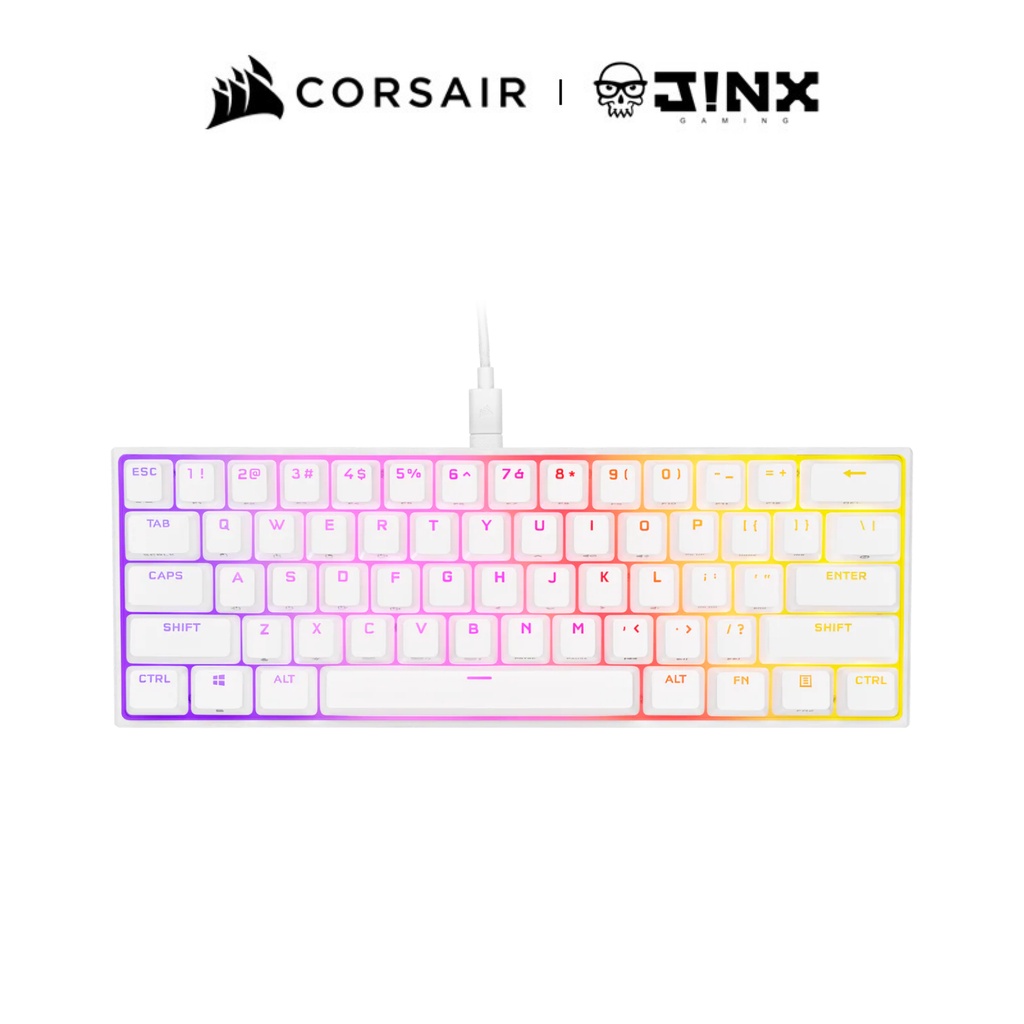 CORSAIR K65 RGB MINI 60% Mechanical Gaming Keyboard-White (ภาษาอังกฤษ ...