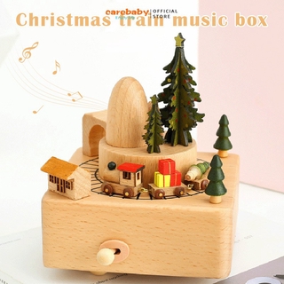 กล่องดนตรีไม้รูปต้นคริสต์มาส