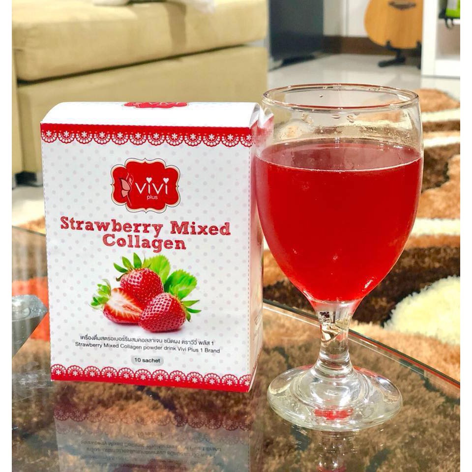 vivi-plus-strawberry-mixed-collagen-สตอเบอร์รี่มิกซ์คอลลาเจน-เผาผลาญไขมันส่วนเกิน-2-กล่อง-10-ซอง