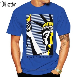 [S-5XL] ใหม่ เสื้อยืดลําลอง แขนสั้น พิมพ์ลายกราฟฟิติ roy lichtenstein pop art statue of freedom 0202 สําหรับผู้ชาย ผู้ห