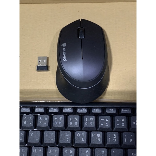 wireless-keyboard-and-mouse-คีย์บอร์ดและเม้าส์-สีดำล้วนและสีดำแดง