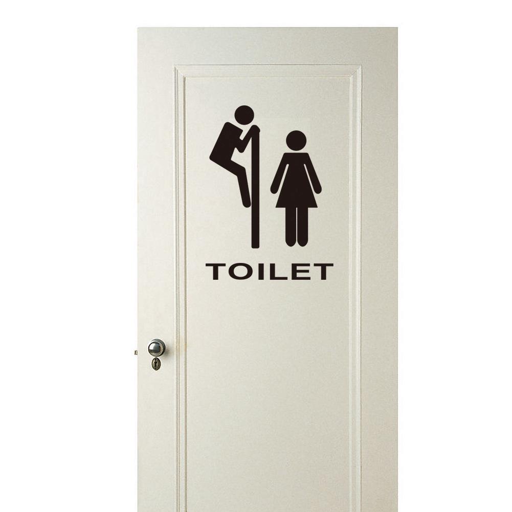 สติ๊กเกอร์ไวนิล funny toilet sign 2 ชิ้น