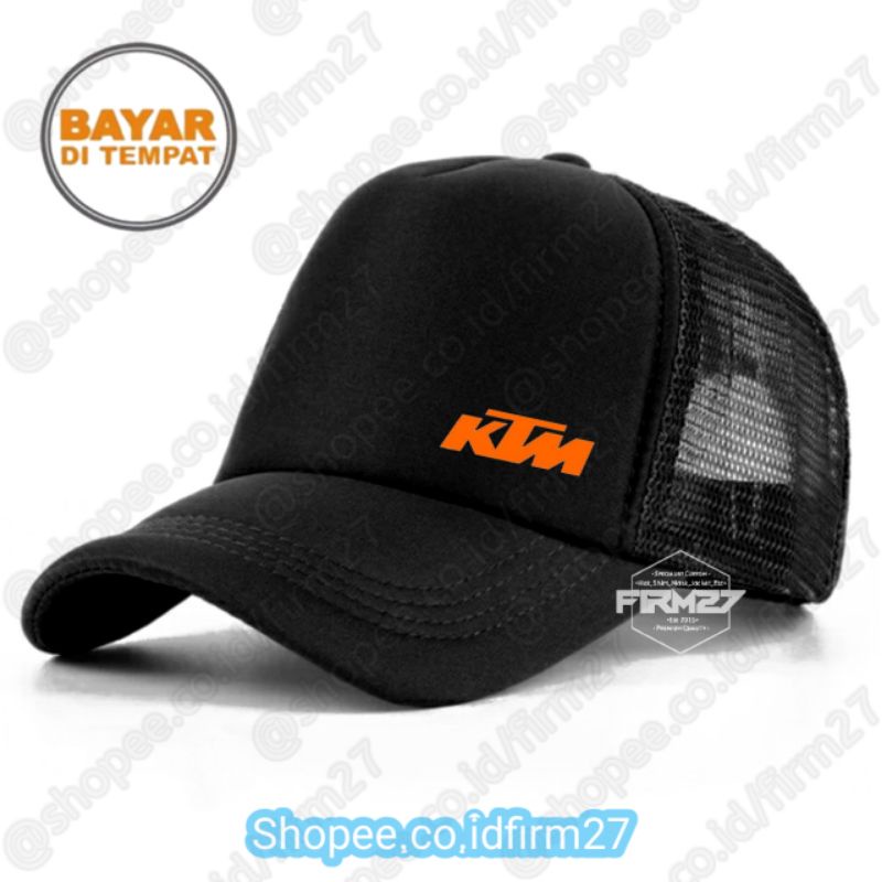 ktm-หมวกรถบรรทุกแข่งรถ-ktm-หมวกรถบรรทุกแข่งโลโก้เรียบง่าย