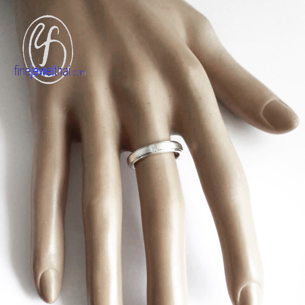 finejewelthai-แหวนเพชร-เพชร-แหวนหมั้น-แหวนแต่งงาน-diamond-cz-wedding-ring-silver-white-gold-r30145cz