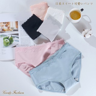 กกน.กางเกงชั้นในกระชับก้นสไตล์ญี่ปุ่น กางเกงในผ้าคอตตอน Cottonเนื้อผ้าสัมผัสนุ่ม ระบายอากาศได้ดี ลายลูกไม้  No#1003