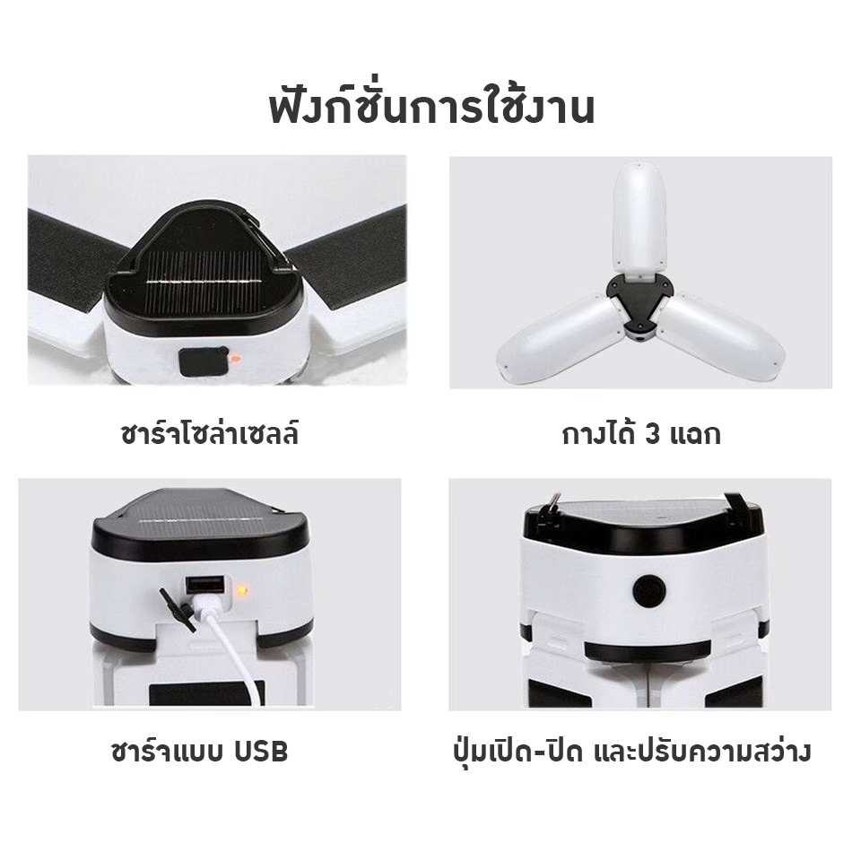 หลอดไฟ-led-หลอดไฟทรงใบพัด-หลอดไฟใบพัด-พับเก็บได้-ปรับมุมโคมไฟได้-ประหยัดพลังงานไฟ