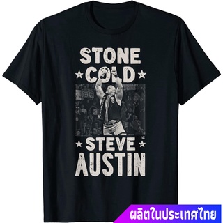เสื้อยืดอินเทรนด์ผู้ชายอินเทรนด์ผู้หญิงมวยปล้ำอาชีพ มวย มวยปล้ำลีก อเมริกา WWE Stone Cold Steve Austin 1 Color Arms Up T