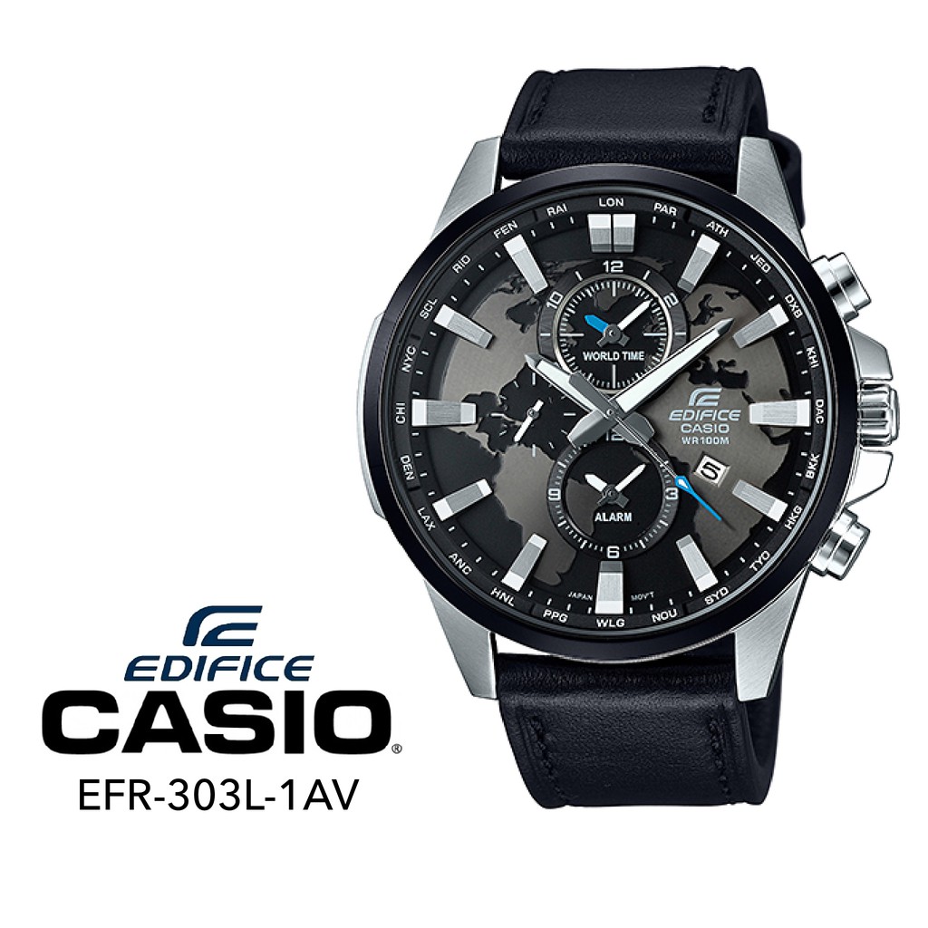 รูปภาพสินค้าแรกของคาสิโอ นาฬิกา Edifice EFR-303 กันน้ำ ผู้ชายนาฬิกาสปอร์ตควอทซ์คลาสสิกเทรนด์ธุรกิจสบาย ๆ เหล็กนาฬิกากันน้ำ