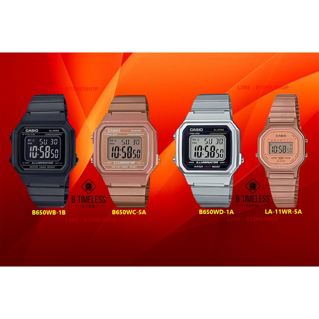 CASIO รุ่น B650W,LA-11WR / B650WB-1B,B650WC-5A,B650WD-1A,LA-11WR-5A ของ ...