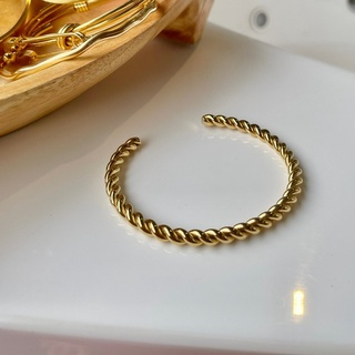 𝐴𝑆𝐻𝐼𝑅𝐴 (18k gold plated) กำไลแฟชั่น กำไลมินิมอล กำไลแฟชั่นผู้หญิง กำไลโลหะบิดเกลียว งานพรีเมียมไม่ลอกไม่ดำ