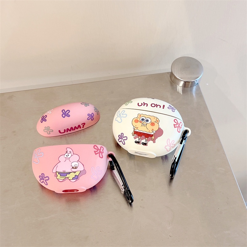จัดส่งรวดเร็ว-เคสหูฟัง-แบบนิ่ม-ลายการ์ตูน-spongebob-amp-violent-bear-น่ารัก-สําหรับ-oppo-enco-air-2