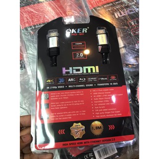 ส่งจากไทย HDMI to HDMI HD-801 ยี่ห้อ OKER สายยาว 1.8ม พร้อมส่ง