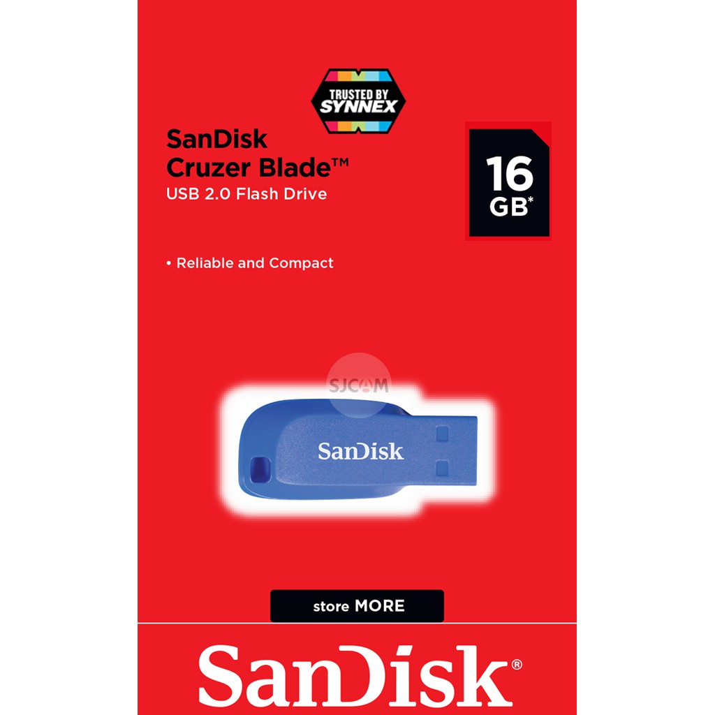 ภาพหน้าปกสินค้าSanDisk Flash Drive CRUZER BLADE USB 2.0 16GB Blue (SDCZ50C_016G_B35BE) แฟลชไดร์ฟ อุปกรณ์จัดเก็บข้อมูล Notebook Computer จากร้าน sjcam_officialstore บน Shopee