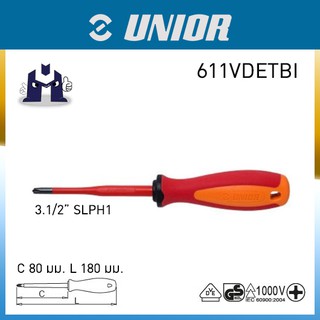 UNIOR 611VDETBI ไขควง #1x80 PH1X80